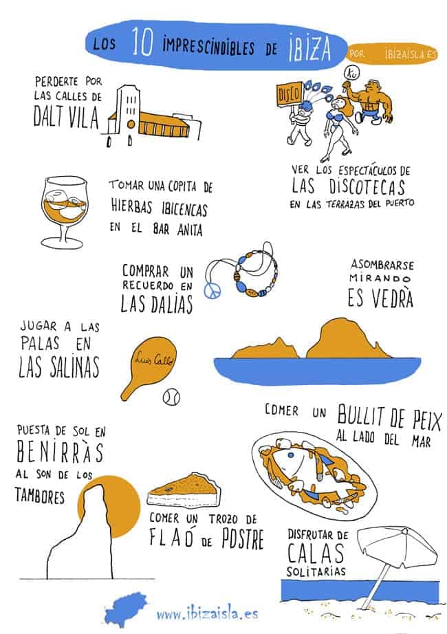 cosas que hacer en Ibiza infografia